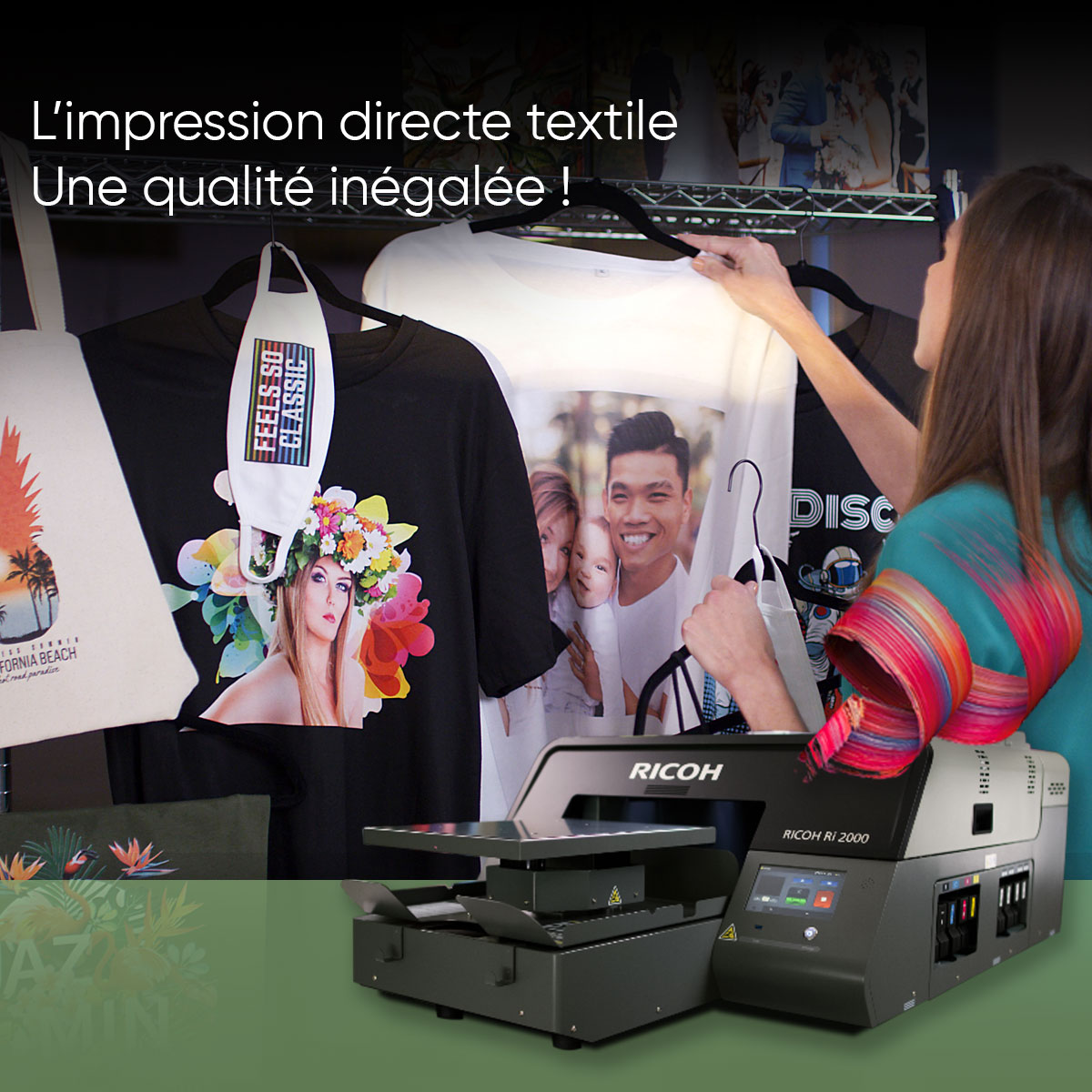 Imprimante directe textile : Ricoh Ri 2000 1 Ricoh Ri 2000 - L'Imprimante directe Textile